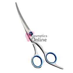 Foarfeca Dog&Cat Argintie curba de Tuns in sus 6,0 uz Profesional PET001 + 5 Perechi manusi nitril